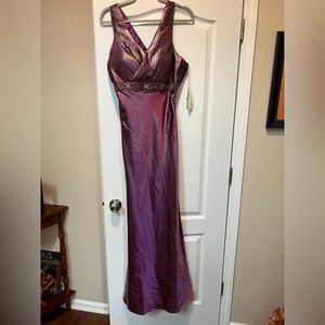 Jessica sparkly purple formal dress color plum